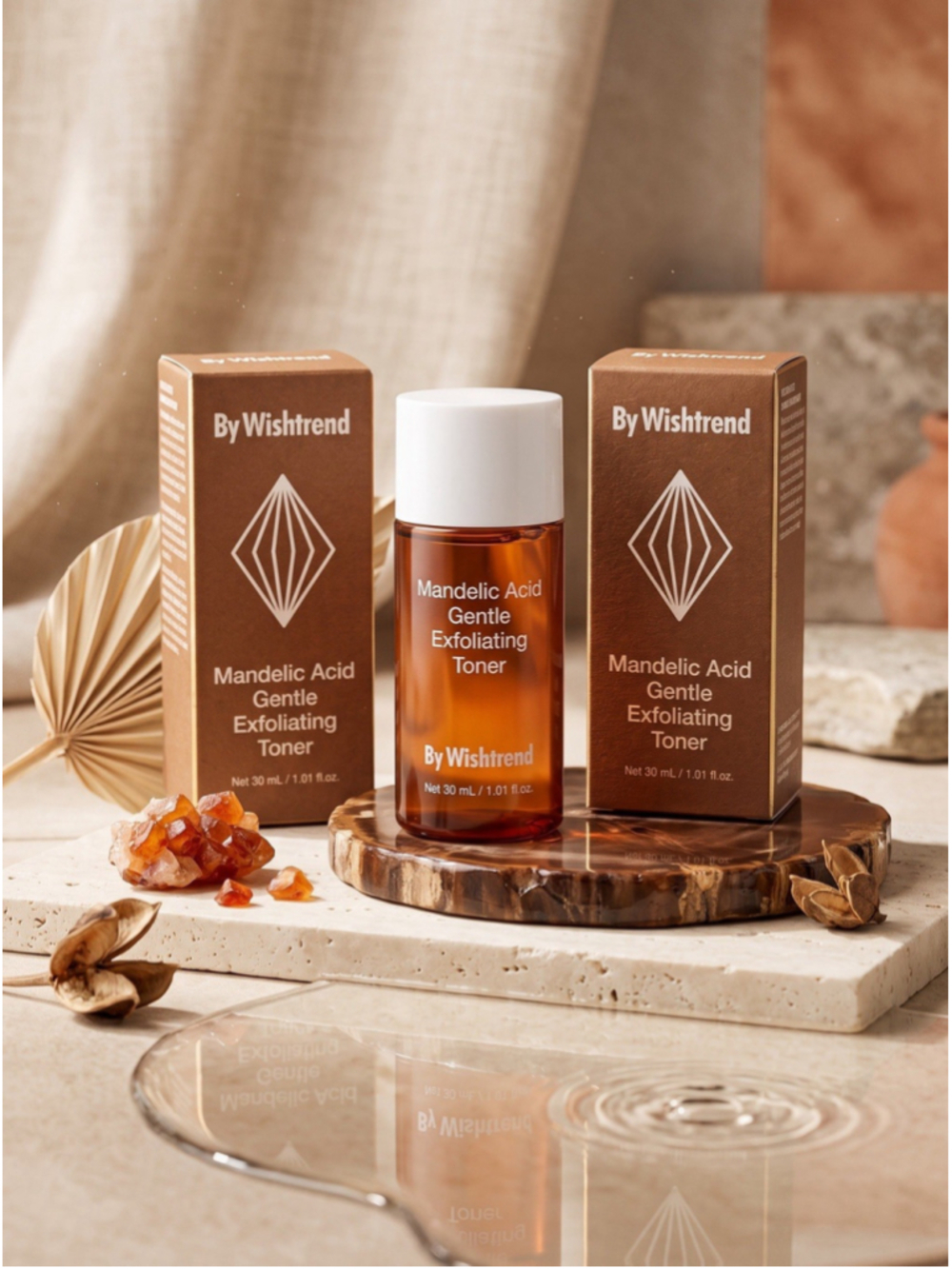 By Wishtrend Mandelic Acid Gentle Exfoliating Toner (30ml) Trvl Sz LOT OF 2 NIB